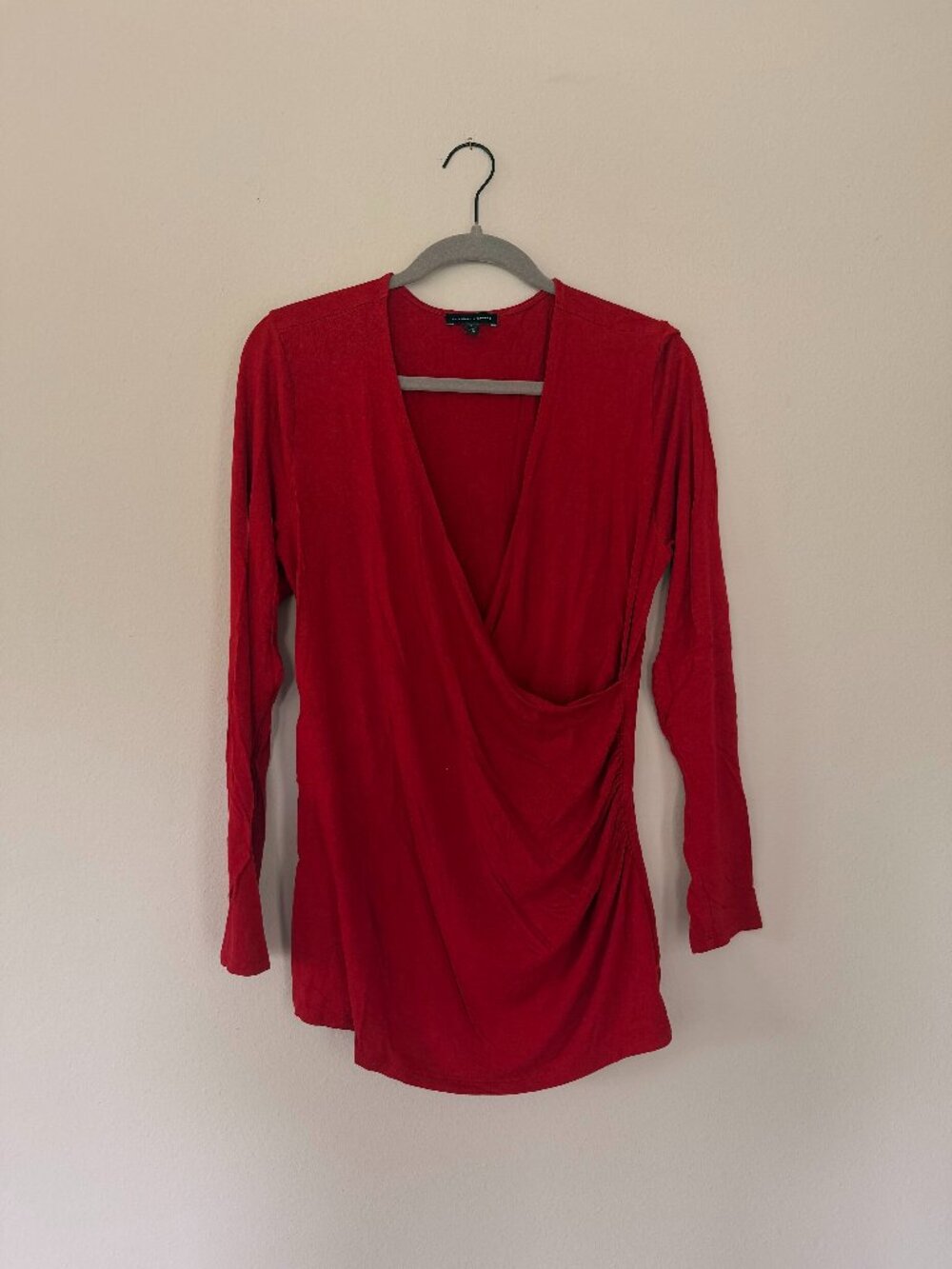 Universal Standard Liquid Jersey Two Way Cross Top New York Red Size S